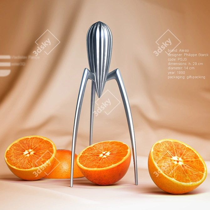 Title: Sleek Alessi Citrus Squeezer 3D model image 1