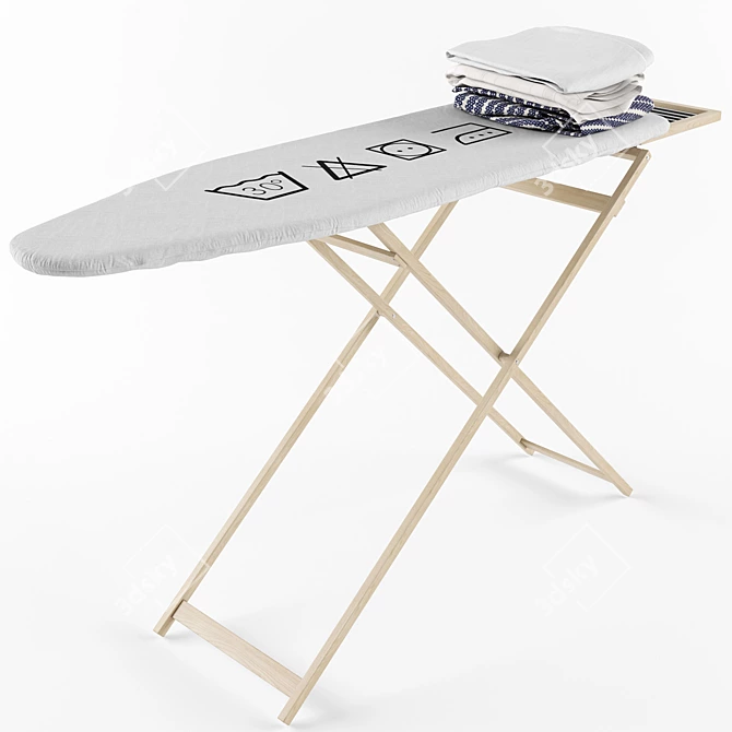 3-in-1 Ironing Board Set - Easy Assembly & Storage 3D model image 1