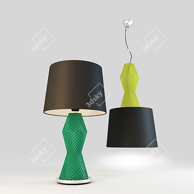 Elegant Barovier Lamp: Timeless Beauty 3D model image 1