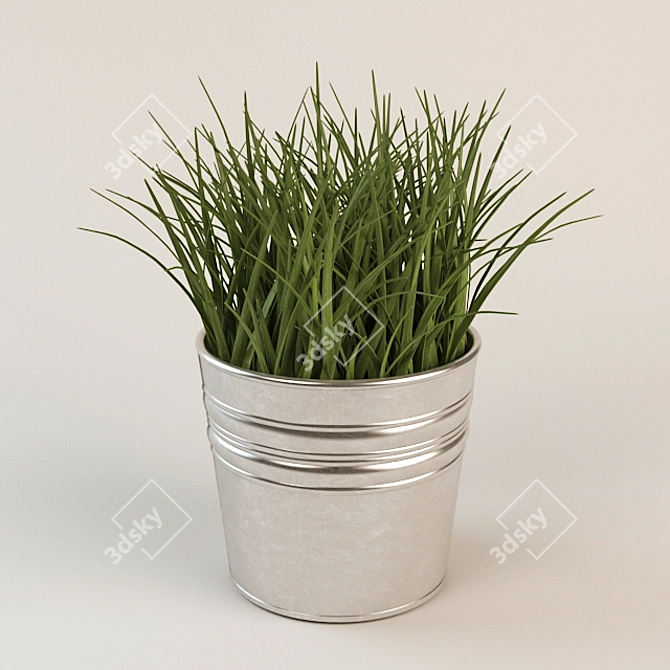 Faux Wheat Grass - Vibrant Greenery 3D model image 1