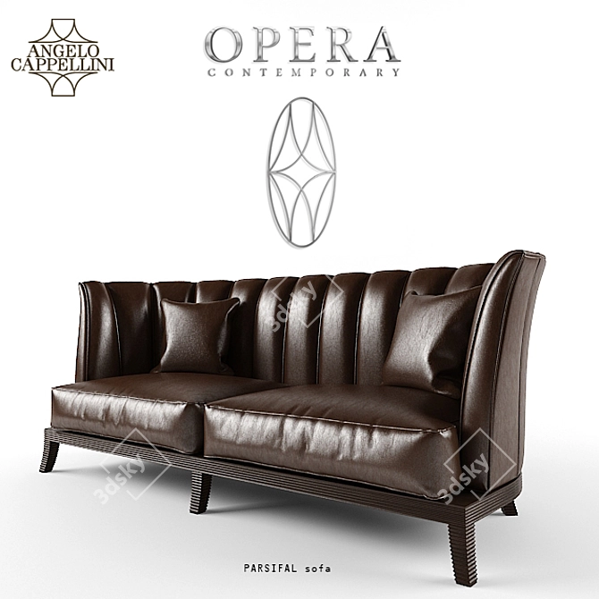 Elegant Cappellini Opera Parsifal Sofa 3D model image 1