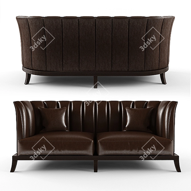 Elegant Cappellini Opera Parsifal Sofa 3D model image 2