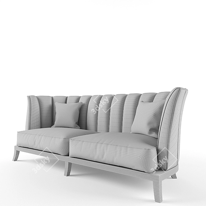 Elegant Cappellini Opera Parsifal Sofa 3D model image 3