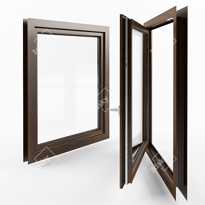 Triple Glazed Windows: Enhanced Clarity & Insulation 3D model image 2