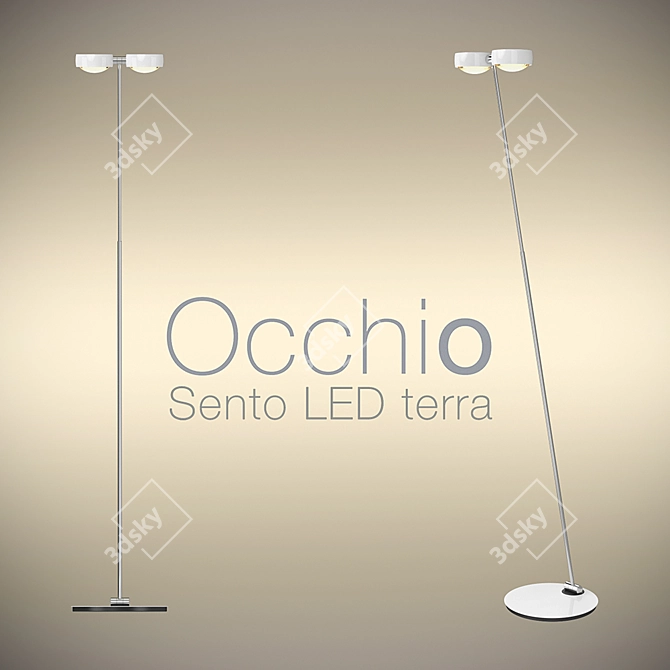 Sleek Lumina Floor Lamp 3D model image 1