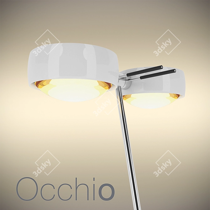 Sleek Lumina Floor Lamp 3D model image 2