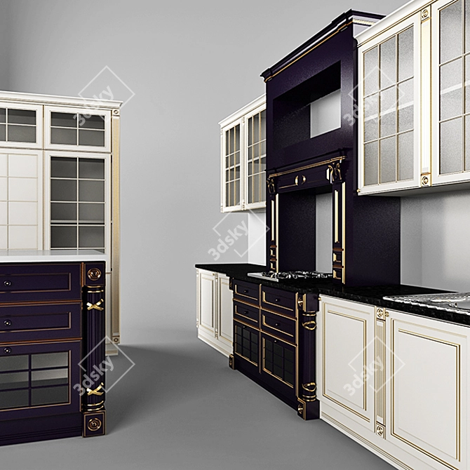 Timeless Kitchen Elegance 3D model image 1