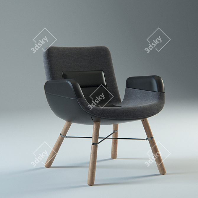 Vitra East River Chair: Comfort and Style 3D model image 1