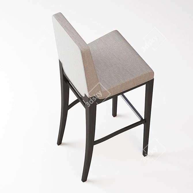 Modern Opera Upholstered Bar Stool 3D model image 3