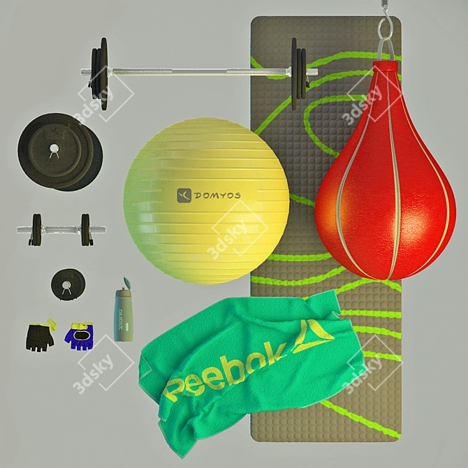 Fitness Inventory Set 3D model image 2