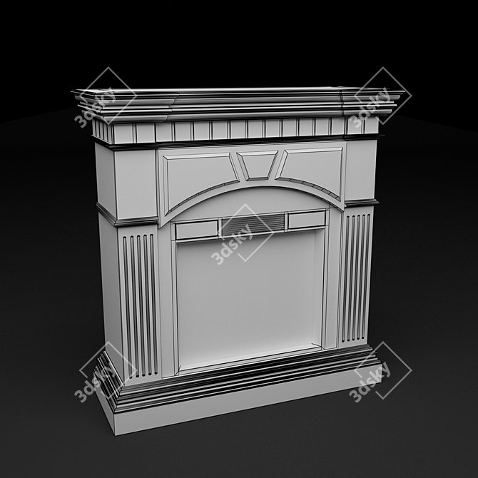 Modern Sherwood Fireplace 3D model image 2