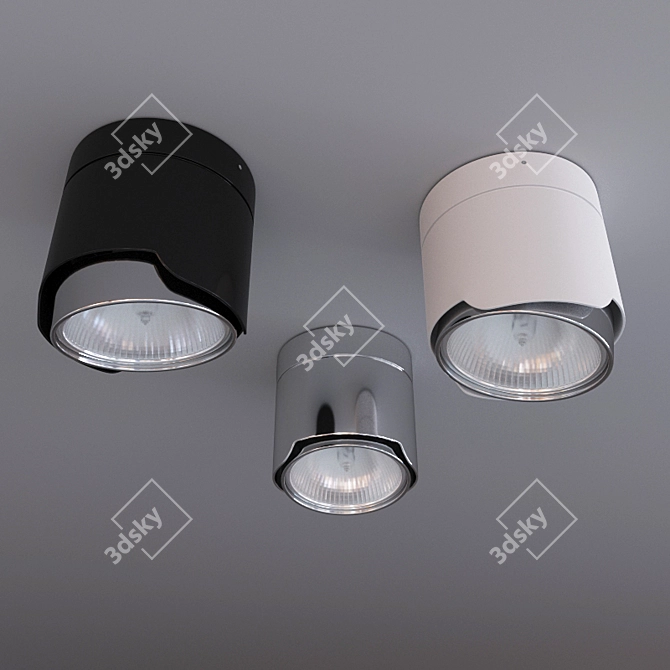 Sleek QR111 | Ceiling Light 3D model image 1