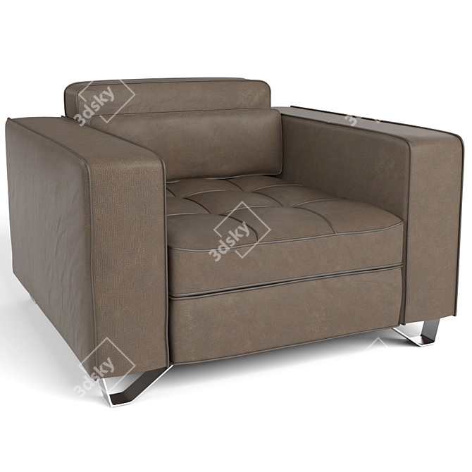 Elegant Kibuc Pol Armchair: Style and Comfort 3D model image 1