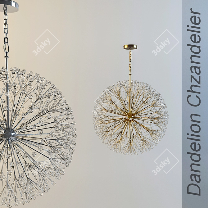 Dazzling Dandelion Chzandelier 3D model image 1