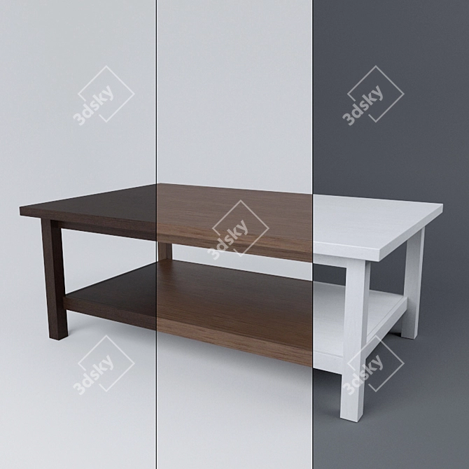 Modern IKEA HEMNES Coffee Table 3D model image 1