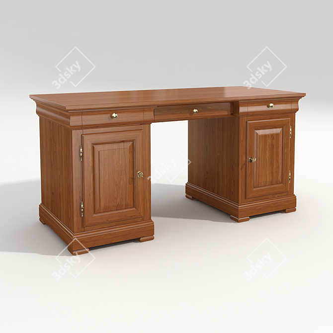 Classic Writing Desk Selva E6081 3D model image 1