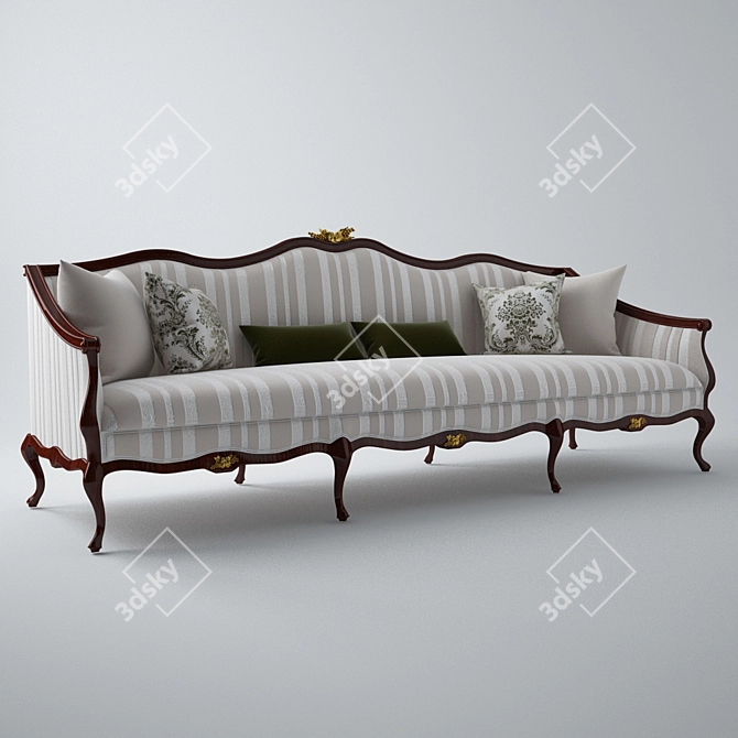 Luxurious Henredon Brigitte Sofa 3D model image 1