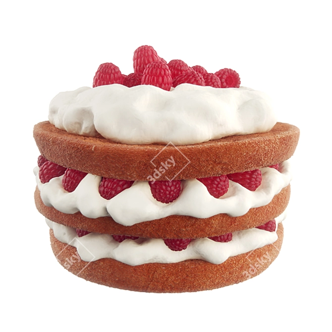  Raspberry Dream Cake 3D model image 1