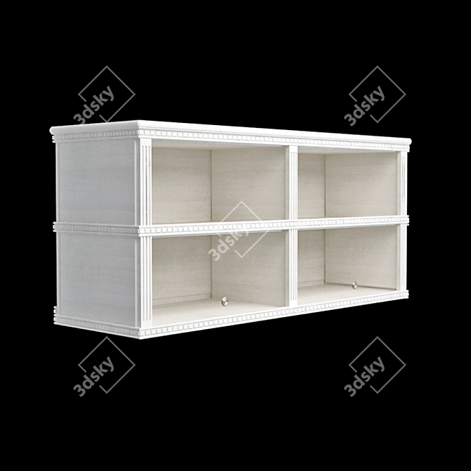 Classic Glass-Enclosed Bookshelf 3D model image 1