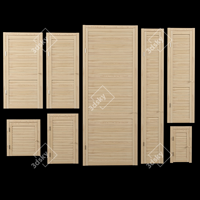 Elegant Door Blinds 3D model image 1