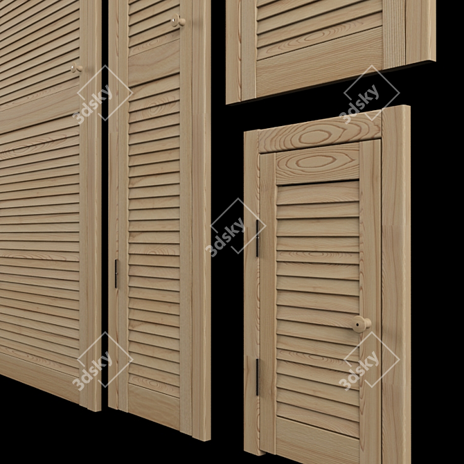 Elegant Door Blinds 3D model image 2