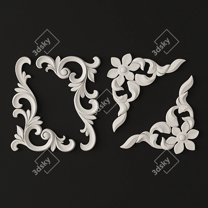 Classic Corner Embellishments 3D model image 1