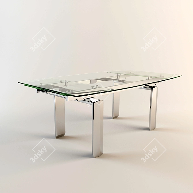 Modern Elegance: Montecarlo Dining Table 3D model image 2