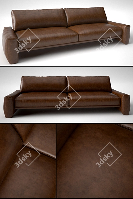 Italian Elegance: Giorgetti S1 Sofa 3D model image 1