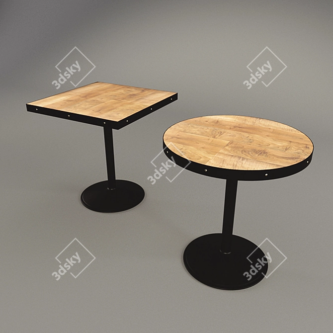 Versatile Bar Table - 75cm Height 3D model image 1