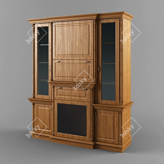 Fireplace Wall Unit 3D model image 1