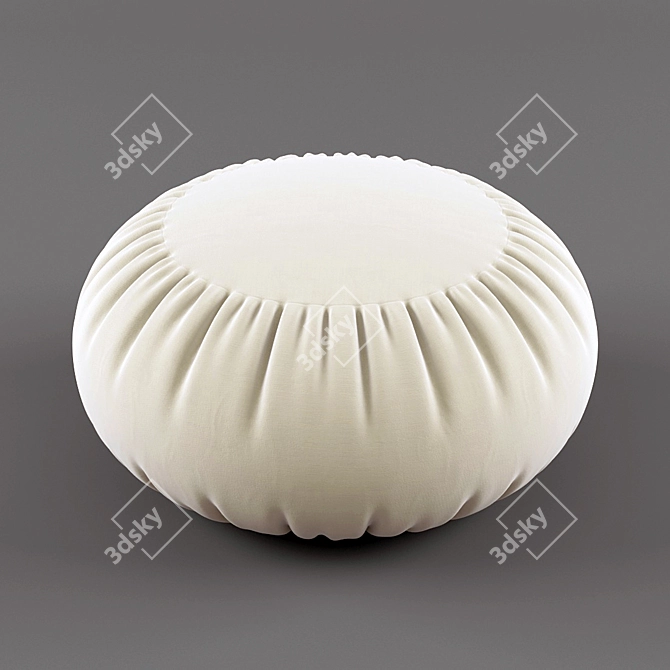 Round Puff Ottoman 3D model image 1