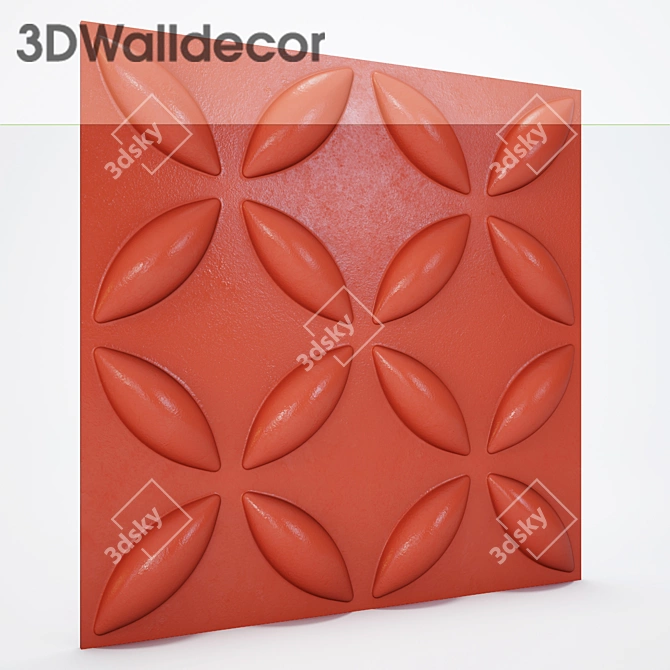 Bloom 3D Wall Decor: Stunning Design 3D model image 2