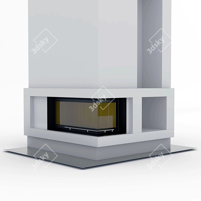Brunner Panorama Eck Fireplace 3D model image 1