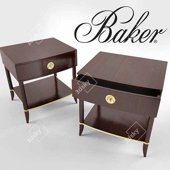 Kirar Nightstand: Modern Elegance 3D model image 1