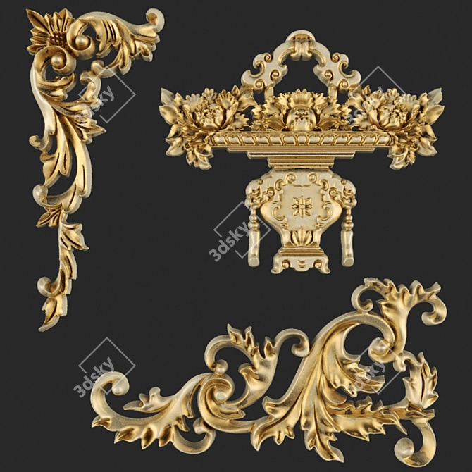 Elegant Molding for Stunning Décor 3D model image 1