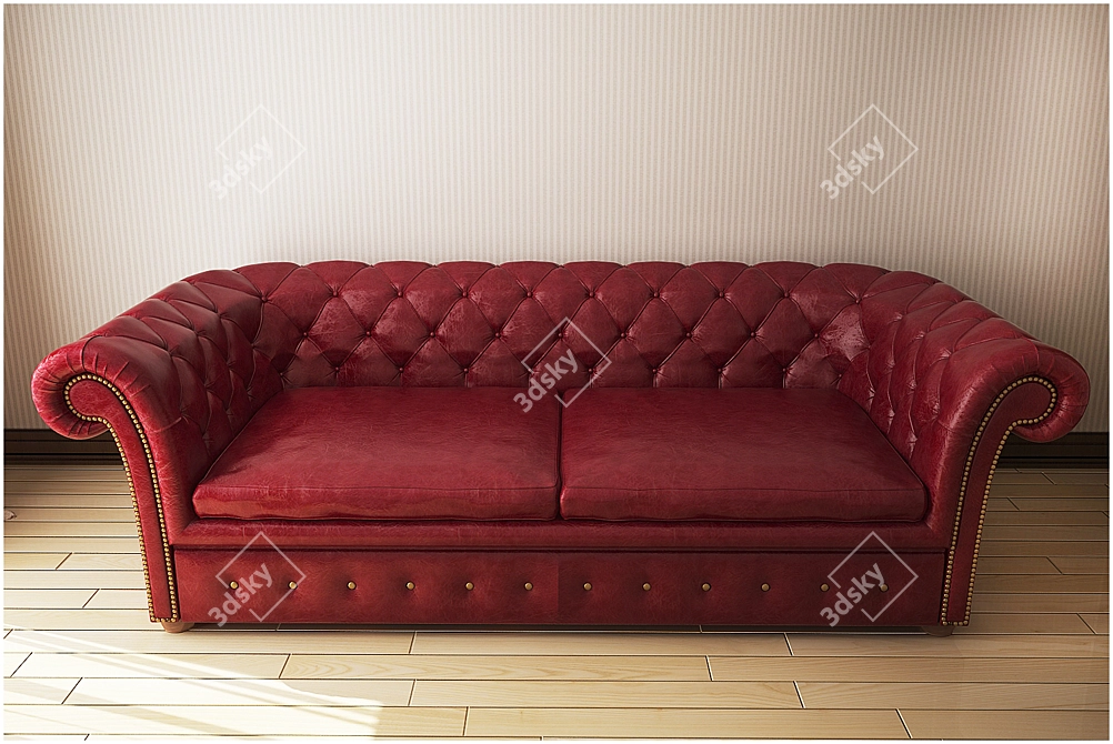 Elegant English Sofa Collection 3D model image 3