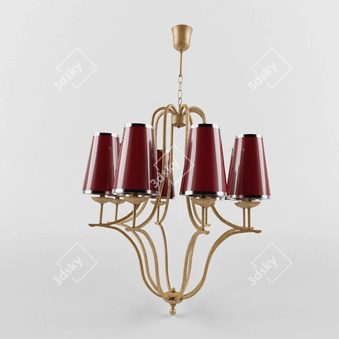 Elegant Crystal Chandelier 3D model image 1