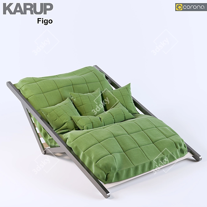 Karup Figo Sofa Bed: Versatile & High-Quality 3D model image 1