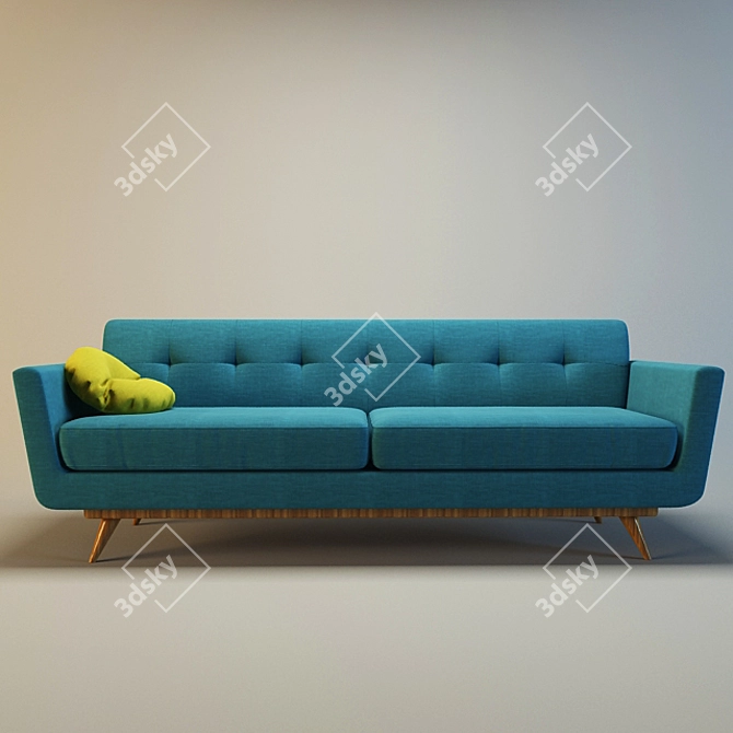 Sleek and Stylish Nixon Sofa 3D model image 1