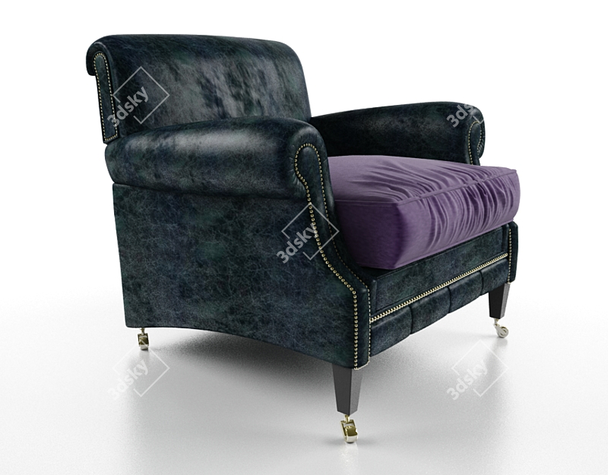 Elegant Berkeley Armchair 3D model image 2