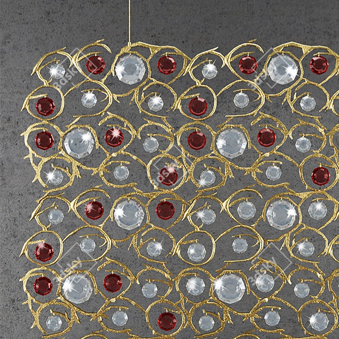 Luxurious SERIP2010 Diamond Chandelier 3D model image 2