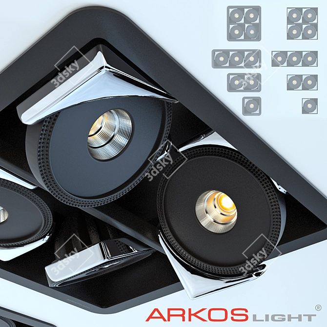 ArkosLight Pivot Recessed Ceiling Light 3D model image 1