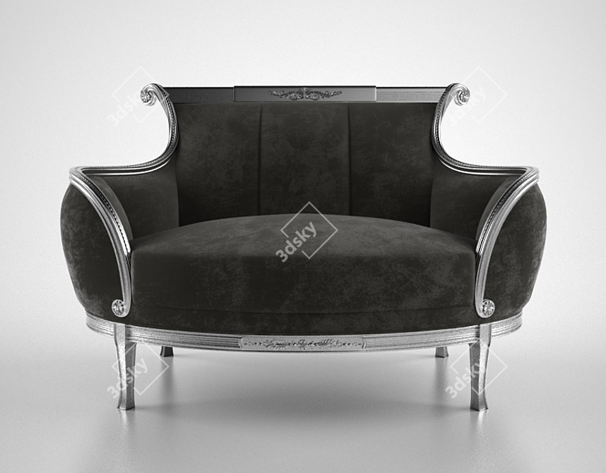 Silver Leaf Armchair: Cornelio Capellini 3D model image 1