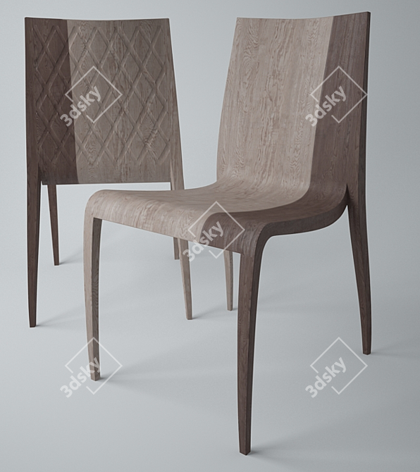 Elegant Ki Chair - Japanese Inspired Energy 3D model image 1