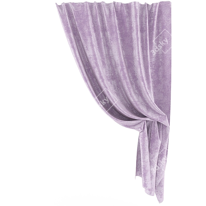 Elegant Sheer Curtain 3D model image 1