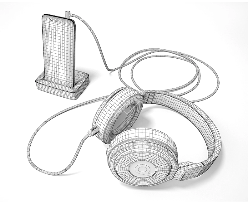 Title: Beats Headphones for iPhone 3D model image 2