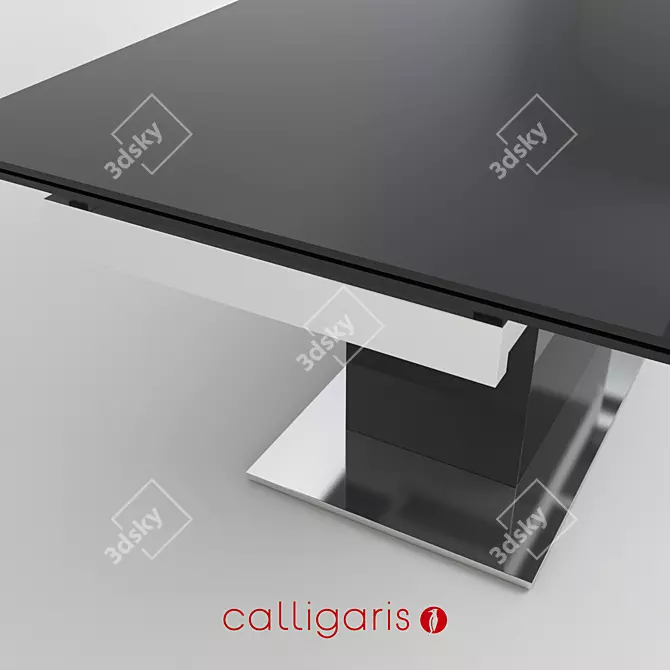 Sleek Buffet Park Glass Table 3D model image 3