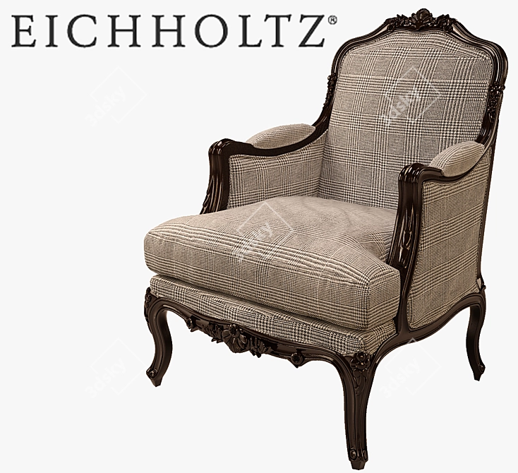 Elegant French Chair by Eichholtz 3D model image 1