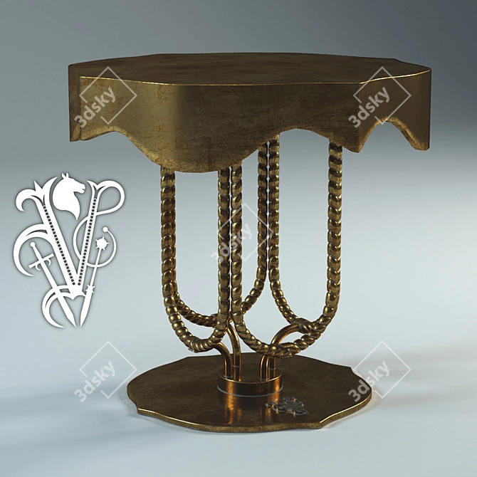 Elegant Geste Table 3D model image 1