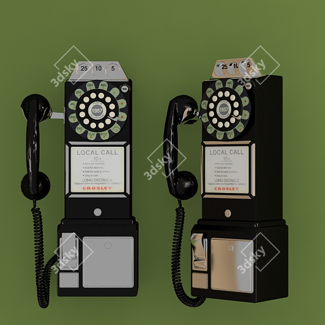 Retro Telephone: Classic Design 3D model image 1